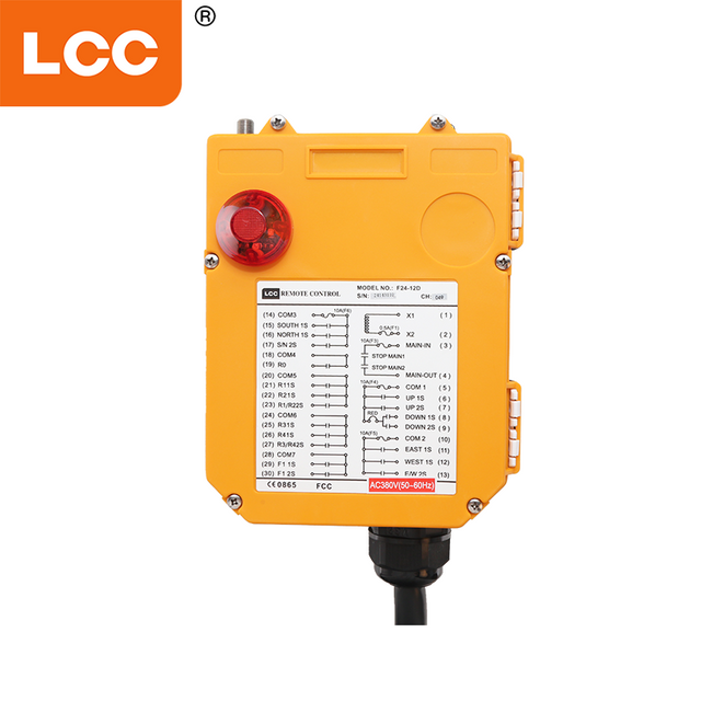 ワイヤレスオーバーヘッドクレーンラジオリモートコントロールF24-12D RCトランスミッターとレシーバー