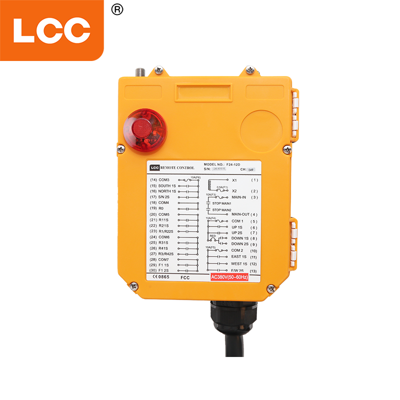 ワイヤレスオーバーヘッドクレーンラジオリモートコントロールF24-12D RCトランスミッターとレシーバー