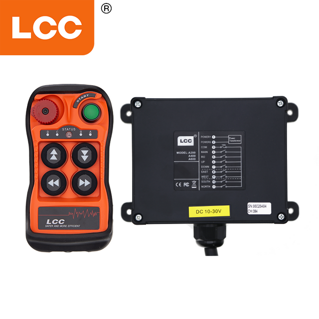 LCCメーカーQA400 380V 36V 48V 4チャンネルコンクリートポンプ産業リフティングオーバーヘッドトラッククレーントロリーラジオクレーンリモコン