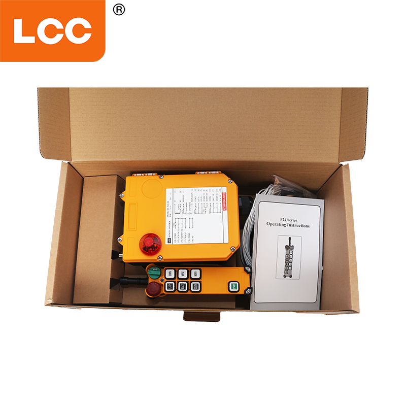 F24-6D 24ボルトワイヤレス産業用クレーンコンクリートポンプリフト用リモコン