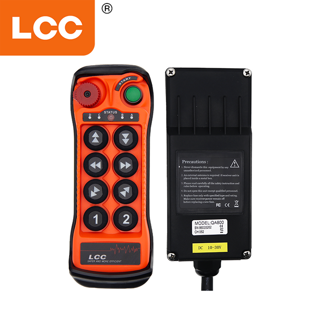 メーカーLCC QA800 8ボタン産業トラッククレーンワイヤレスラジオスイッチコントローラーラジオコントロールリフティング