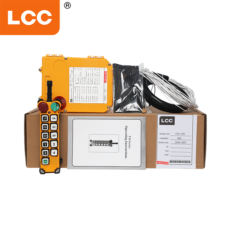 シングルスピード10ボタン産業用クレーンラジオリモートコントロールF24-10 