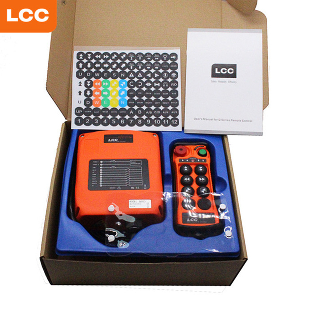Q600 UHFワイヤレスラジオスイッチ6ボタン産業用クレーンリモートコントロールLCCリモートコントローラー