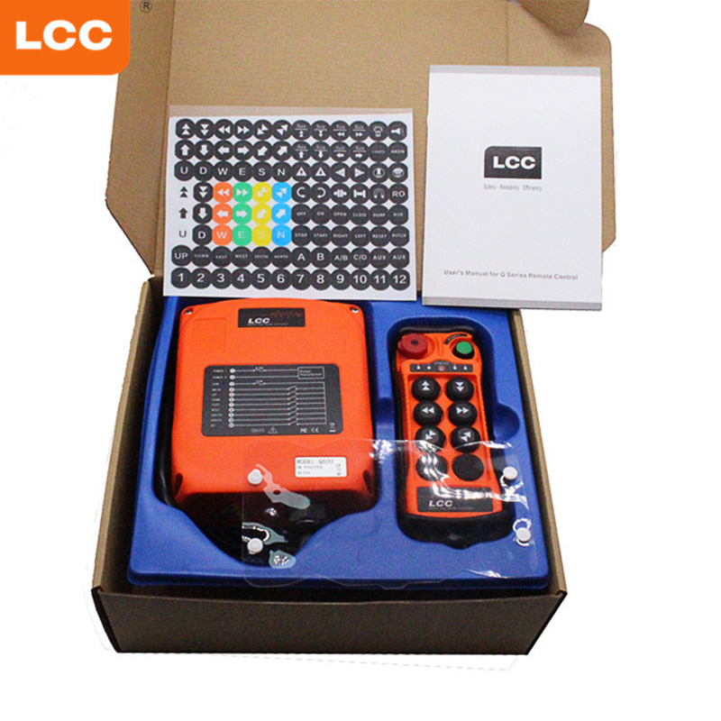 Q600 UHFワイヤレスラジオスイッチ6ボタン産業用クレーンリモートコントロールLCCリモートコントローラー