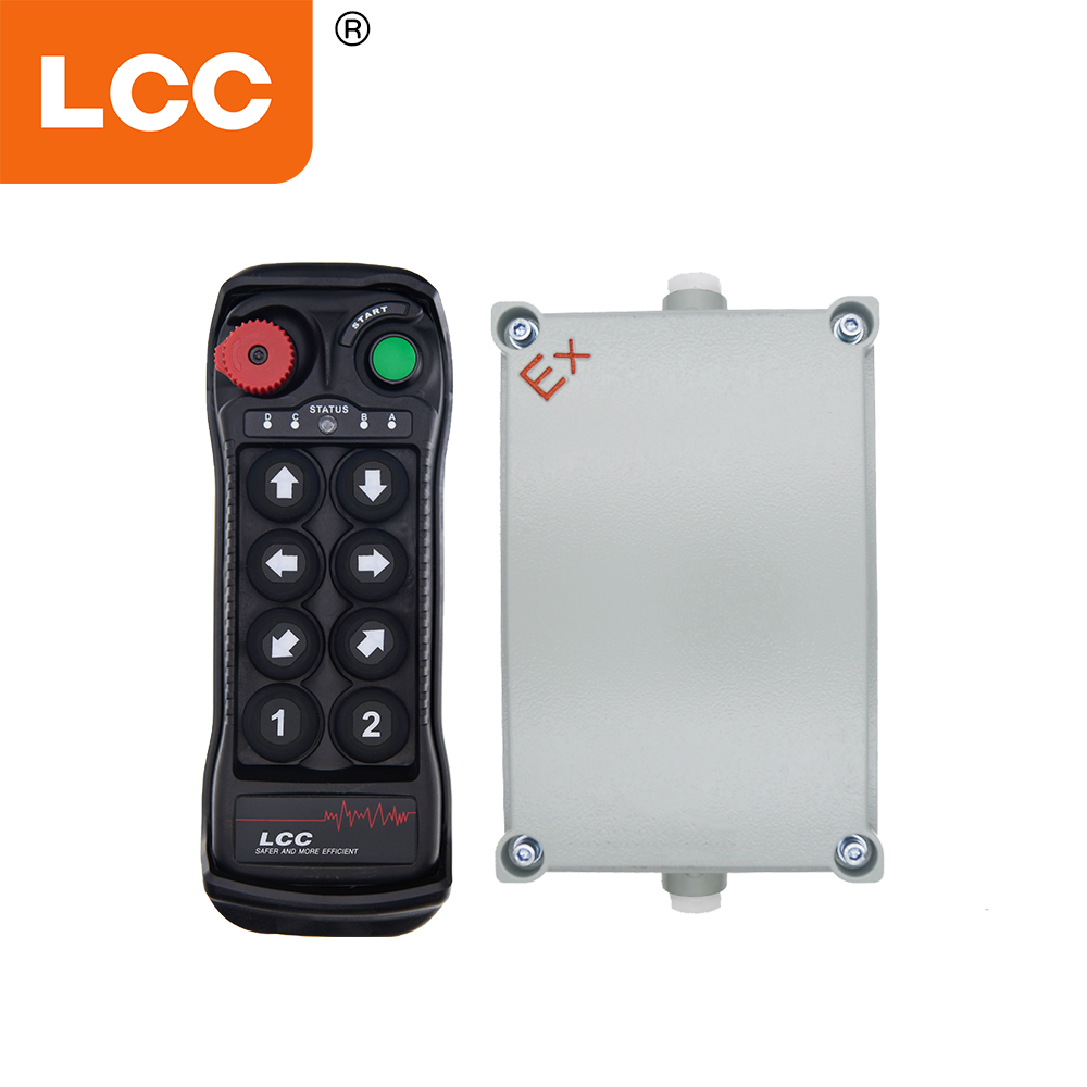LCC BQ800 8 ボタンシングルスピード防爆防爆ワイヤレスリモコンホイストクレーン危険区域用