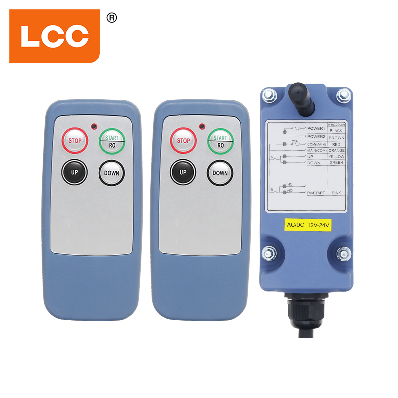 12V 24V LCC SAGA1-L4 4 ボタンシングルスピードリモートコントロールシステムタワーウインチラジオクレーンリモコン