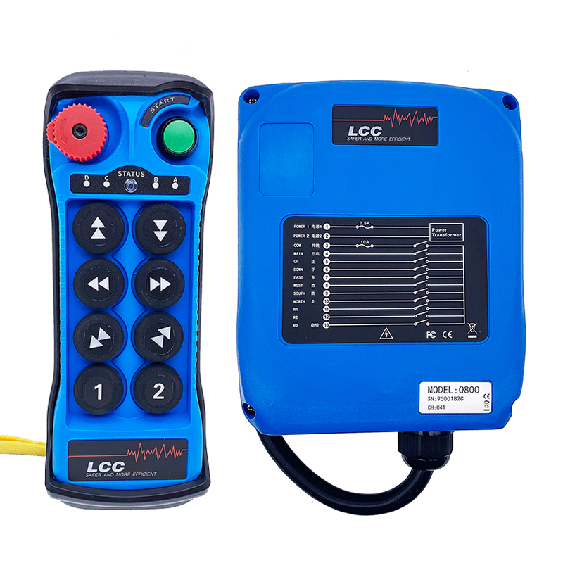 Q800 380V 220V 36V 24V UHF 8ボタンRF森林のためのリモートコントローラー