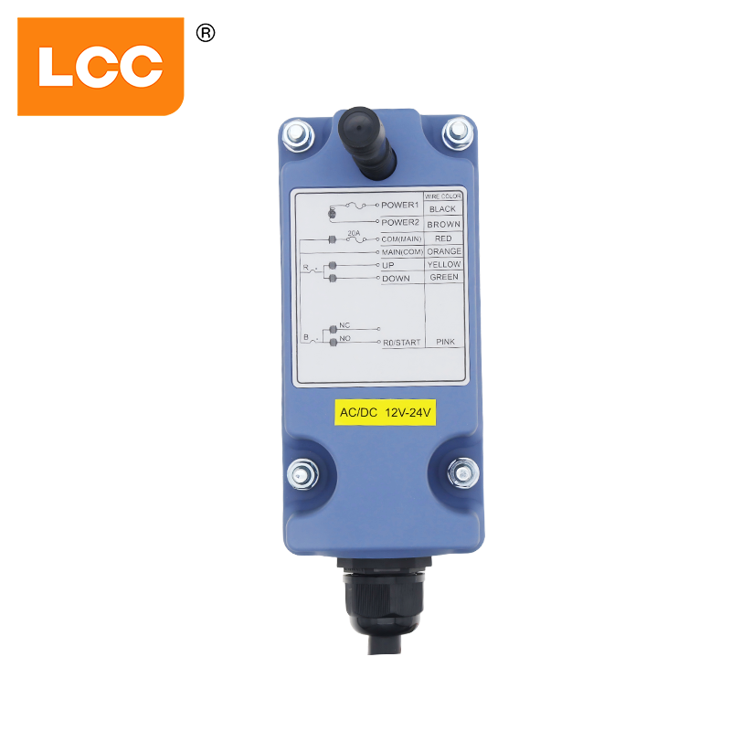 12V 24V LCC SAGA1-L4 4 ボタンシングルスピードリモートコントロールシステムタワーウインチラジオクレーンリモコン